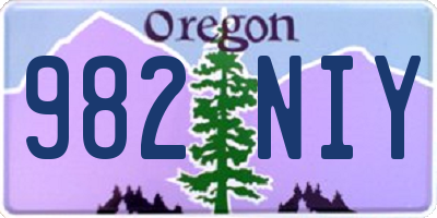 OR license plate 982NIY