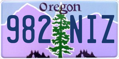 OR license plate 982NIZ
