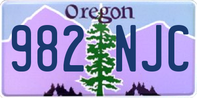 OR license plate 982NJC