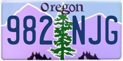 OR license plate 982NJG