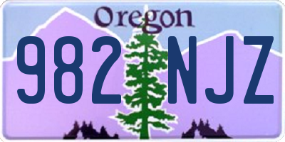 OR license plate 982NJZ