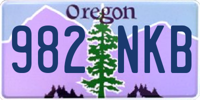 OR license plate 982NKB
