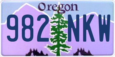 OR license plate 982NKW