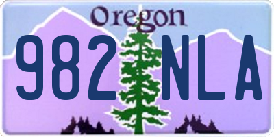 OR license plate 982NLA