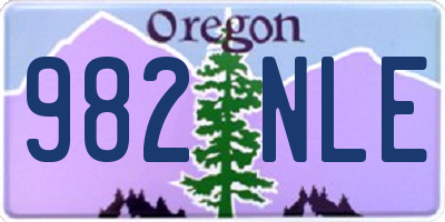 OR license plate 982NLE