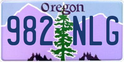 OR license plate 982NLG