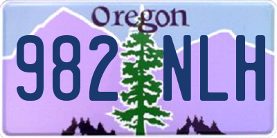 OR license plate 982NLH