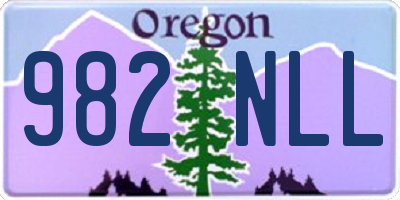 OR license plate 982NLL