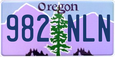 OR license plate 982NLN