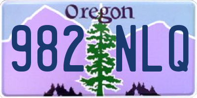 OR license plate 982NLQ