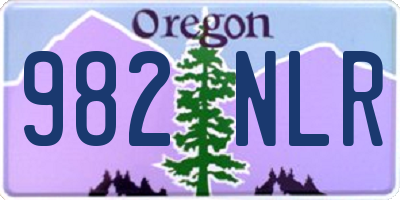 OR license plate 982NLR