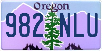 OR license plate 982NLU