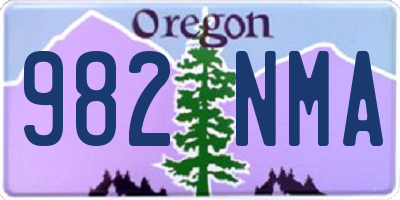 OR license plate 982NMA