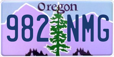 OR license plate 982NMG