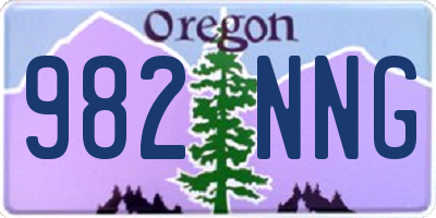 OR license plate 982NNG