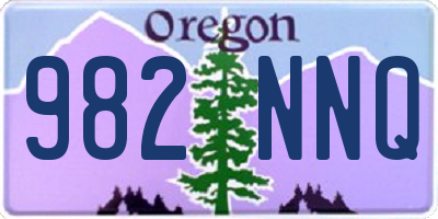OR license plate 982NNQ