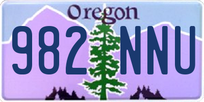 OR license plate 982NNU