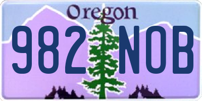 OR license plate 982NOB