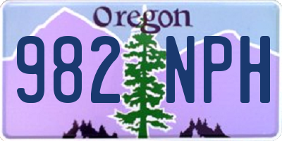 OR license plate 982NPH