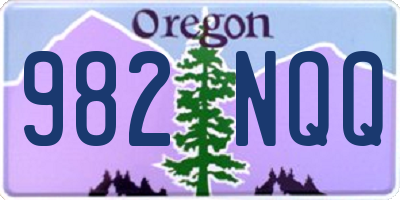 OR license plate 982NQQ