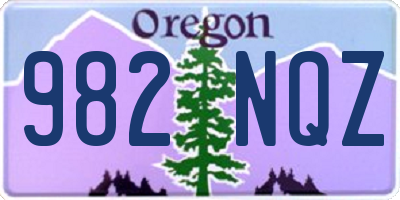 OR license plate 982NQZ