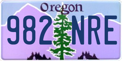 OR license plate 982NRE
