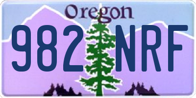 OR license plate 982NRF