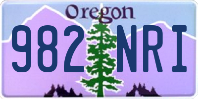 OR license plate 982NRI
