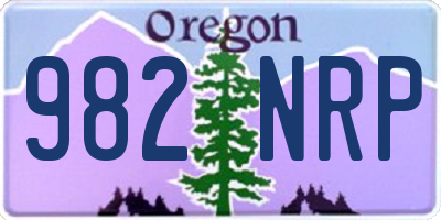 OR license plate 982NRP