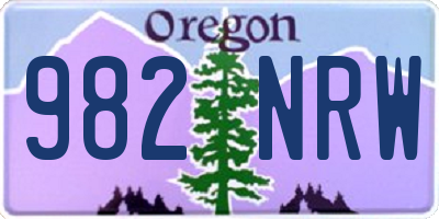 OR license plate 982NRW
