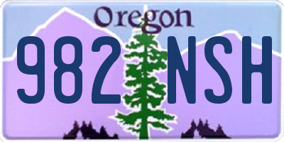 OR license plate 982NSH