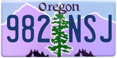OR license plate 982NSJ