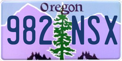 OR license plate 982NSX