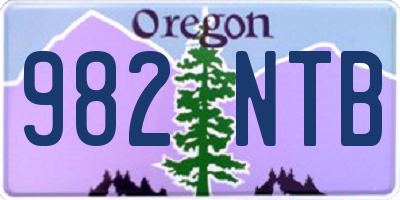 OR license plate 982NTB