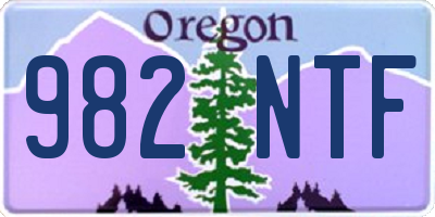 OR license plate 982NTF