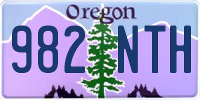 OR license plate 982NTH