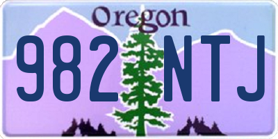 OR license plate 982NTJ