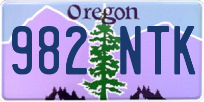 OR license plate 982NTK