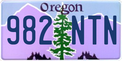 OR license plate 982NTN