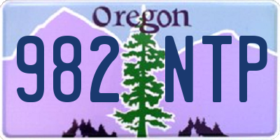 OR license plate 982NTP