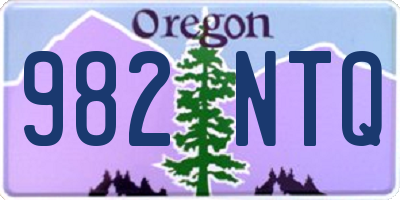 OR license plate 982NTQ