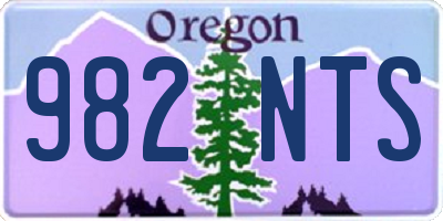 OR license plate 982NTS