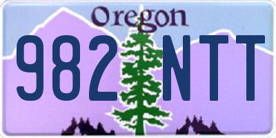 OR license plate 982NTT