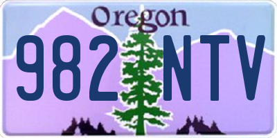 OR license plate 982NTV