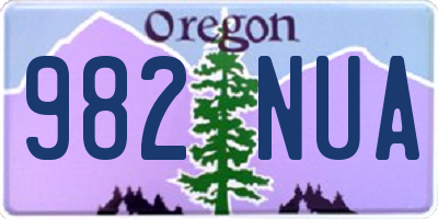 OR license plate 982NUA