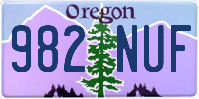 OR license plate 982NUF