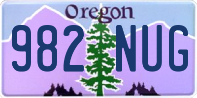 OR license plate 982NUG