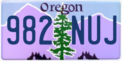 OR license plate 982NUJ