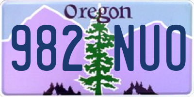 OR license plate 982NUO