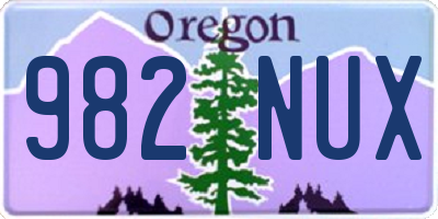 OR license plate 982NUX